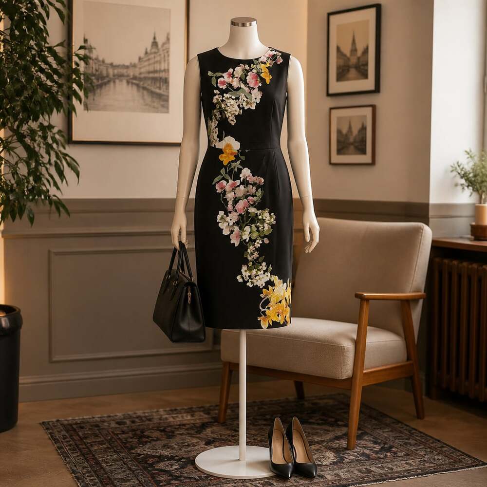 Brooks Brothers Floral Print Sleeveless Sheath Dress Size 0